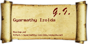 Gyarmathy Izolda névjegykártya